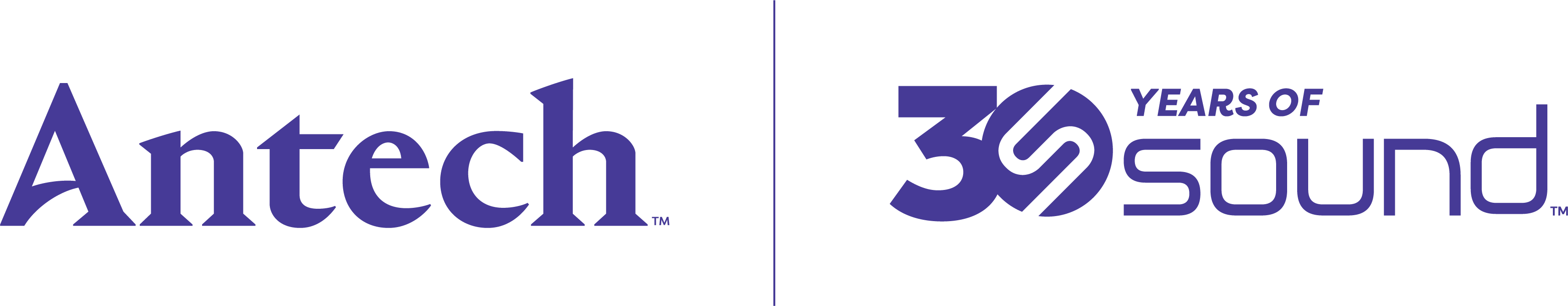 Antech-Sound 30 Years_Dual Logo_horizontal_purple Antech-Sound 30 Years_Dual Logo_horizontal_purple